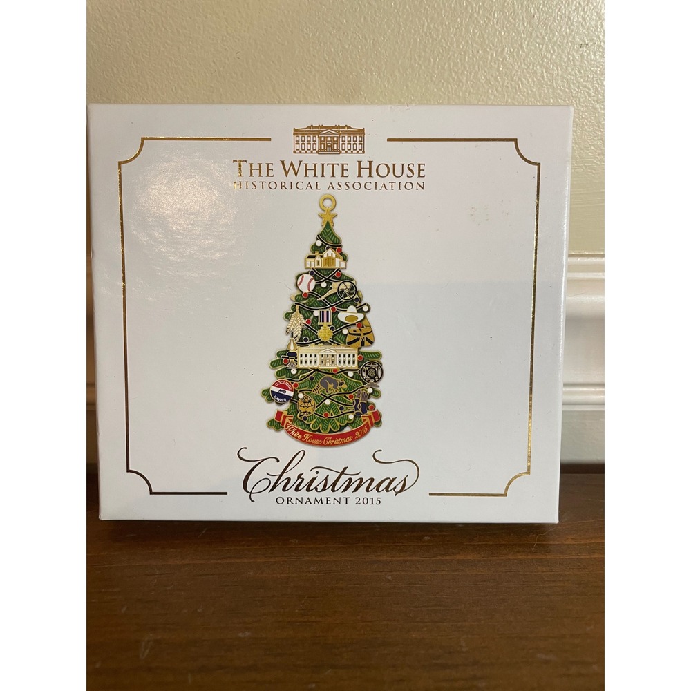 White House Historical Association 2015 Christmas Ornament Calvin Coolidge Boxed